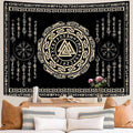 OSUNBD Nordic Viking Tapestry Wall Hanging - Large 93x71 inches Soft Flannel with Valknut, Celtic Runes & Norse Mythology Scandinavian for Bedroom, Living Room Decor