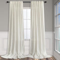Pitalk Back Tab Linen Curtains 95 Inches Long 2 Panels Set by Pitalk