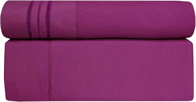 Sweet Home Collection 1800 Thread Count Sheet Set – Soft Egyptian Quality Brushed Microfiber Sheets – Luxury Bedding Set with Flat Sheet, Fitted Sheet, 2 Pillow Cases (Pack of 12)