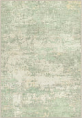Area Rug Living Room: 8x8 Modern Washable Soft Carpet Green Cream | by FXRHLP