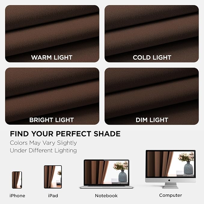 Joydeco Blackout Curtains 72 Inch Length 2 Panels Set, Thermal Insulated Long - Image 6