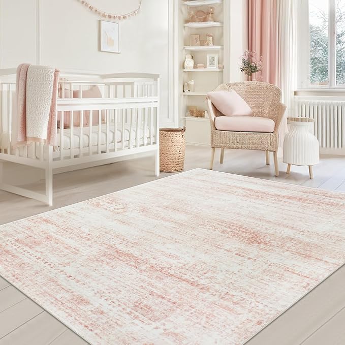 Pink Washable Rugs 5x7 Area Rugs by Srugn