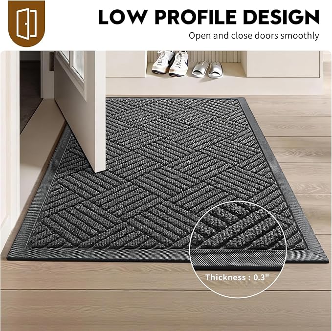 Front Door Mat, Heavy Duty Waterproof Doormat 35.5"x24", Stain Fade Resistant - Image 6