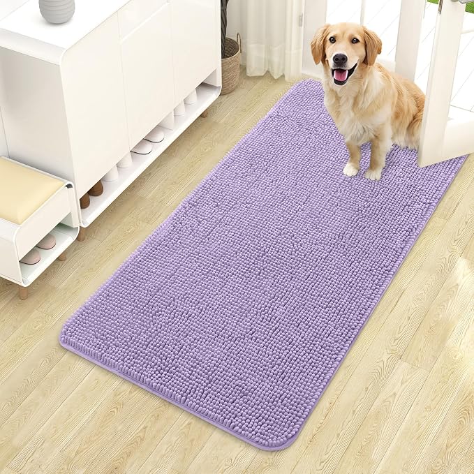OLANLY Dog Door Mat for Muddy Paws 44x24, Super Absorbent Chenille Mud Mat | by OLANLY