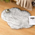 MIULEE Fluffy Area Rug 2'x3' Cloud Faux Fur Sheepskin Rug Gradient Grey | Luxury by MIULEE