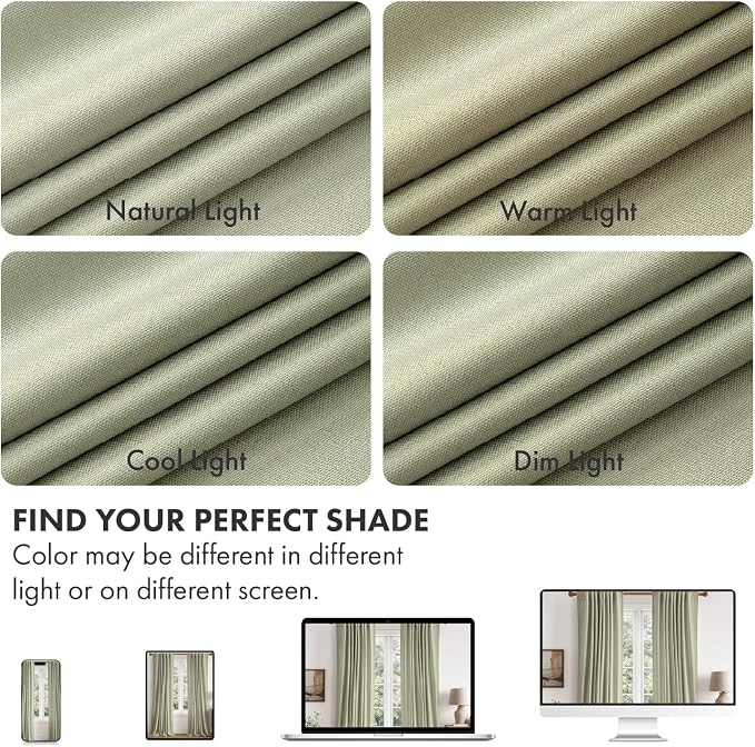 MIULEE 100% Blackout Linen Curtains - Image 7