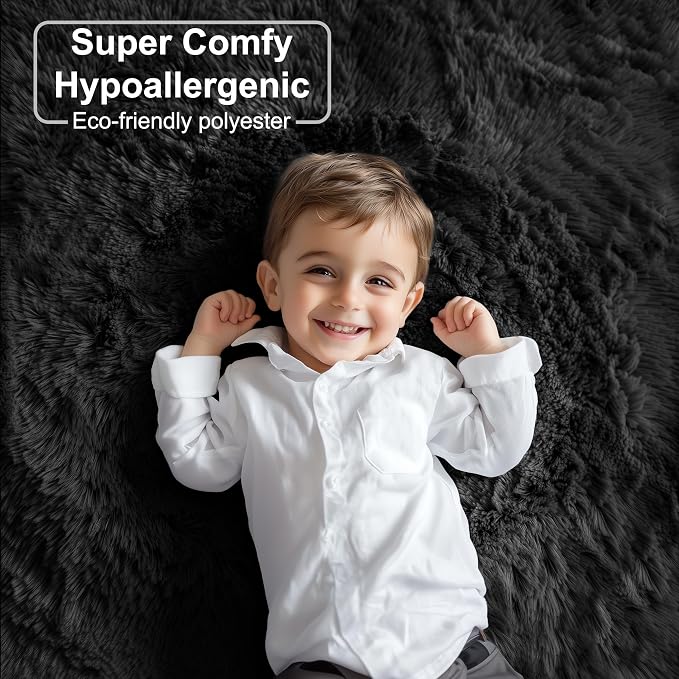 6x9 Ft Fluffy Bedroom Rugs, Fuzzy Shaggy Carpet, Indoor Plush Nursery Rugs - Image 8
