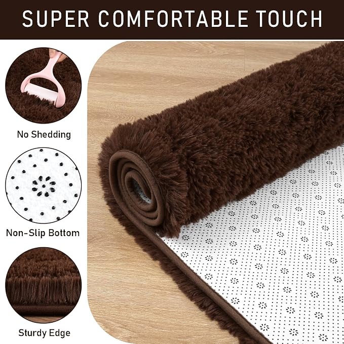 LOCHAS 2x4 Runner Rugs for Hallway, Fluffy Area Rugs for Bedroom - Image 5