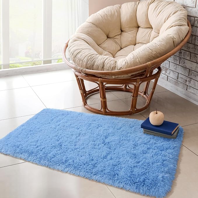 Chicrug Soft Runner Rug for Bedroom Living Room Plush Fluffy Rug 2x4 | Shag - Image 5