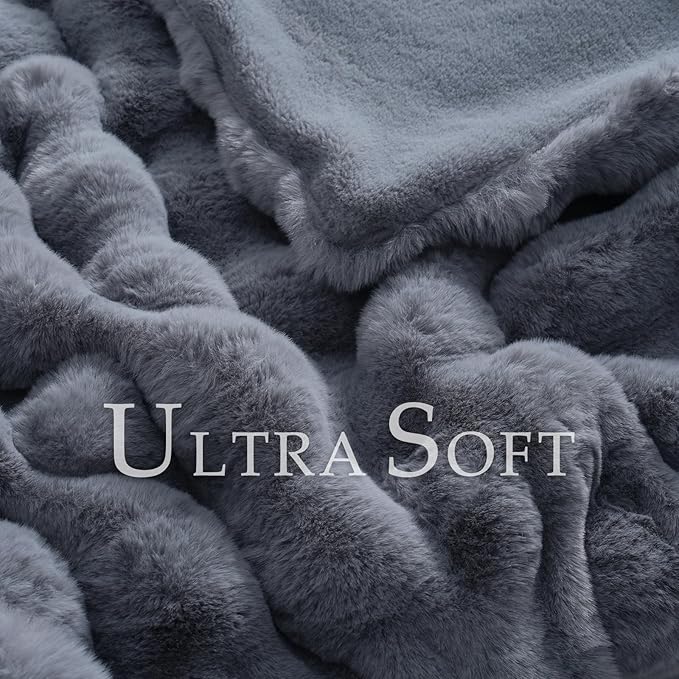 BENVWE Faux Fur Throw Blanket for Couch - Image 3
