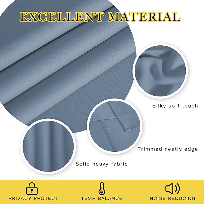 NICETOWN Blackout Curtains for Windows 84 inch Long - Image 5