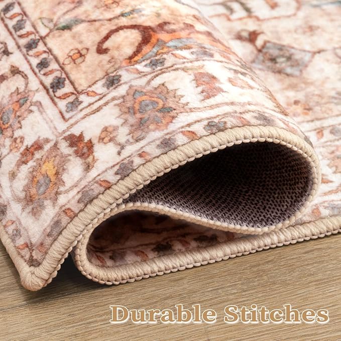 SERISSA 4x6 Washable Non Slip Boho Area Rug - Image 6