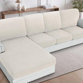 H.VERSAILTEX Sectional Couch Covers 1 Piece Chaise Slipcover L Shape Separate by HVERSAILTEX