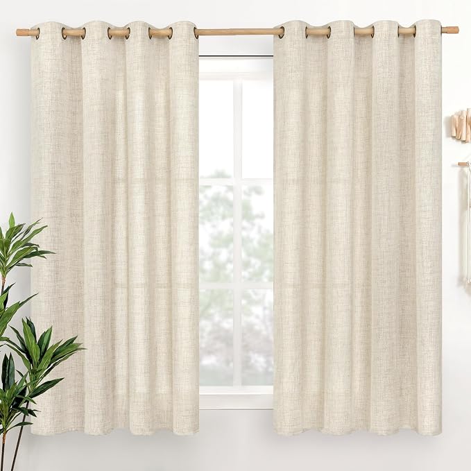 YoungsTex Linen Curtains 54 Inches Long by YoungsTex