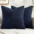 MIULEE Navy Blue Decorative Throw Pillow Covers 16x16 Inch by MIULEE