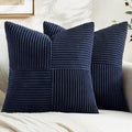 MIULEE Navy Blue Decorative Throw Pillow Covers by MIULEE
