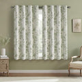 Sage Green Boho Floral 100% Blackout Curtains 63 Inch 2 Panels | Farmhouse by Unknown