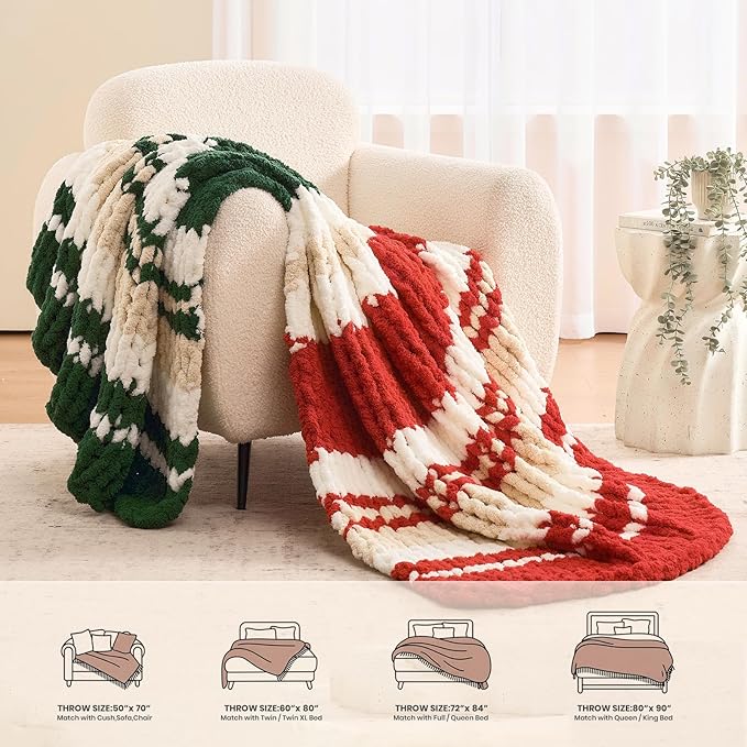 L'AGRATY Chunky Knit Throw Blanket - Image 6