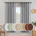 MIULEE Grey Linen Curtains 52x72 Inch Length by MIULEE