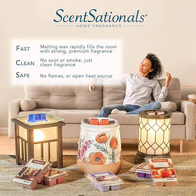 Scentsationals Wax Melt Warmer - Day of The Dead Collection Noche de Calavera - Candle Wax Melter for Fragrance Cubes and Tarts