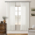 Beige White 72 Inch Pinch Pleated Linen Semi Sheer Curtains 2 Panels 40x72 | by Twodrapes