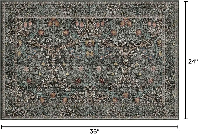 Dark Green Washable Entry Rug - Image 2