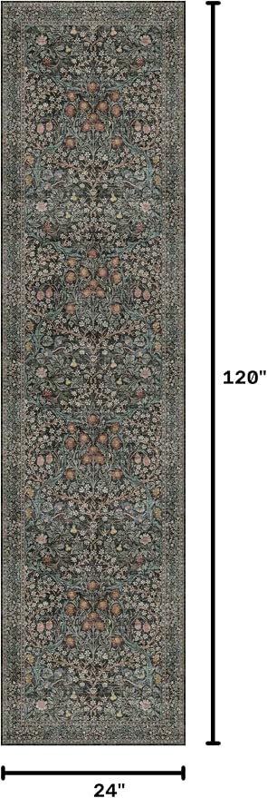 Vintage Washable 2x10 Runner Rug Non Slip - Image 2