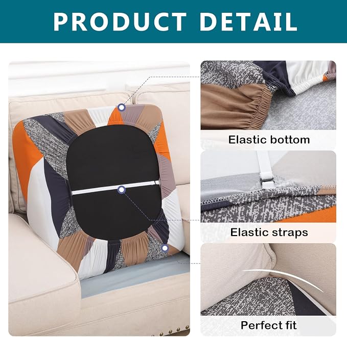 Printed Couch Cushion Covers, Sofa Covers Washable - Image 5