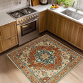 RELEANY Washable Area Rug, Square 4'x4', Water Repellent, Pet Friendly by RELEANY