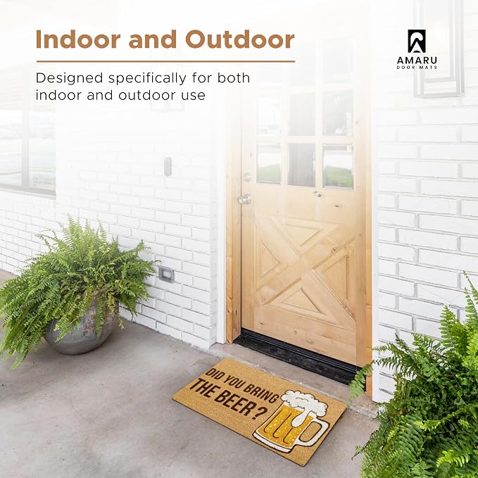 Coir Welcome Mat, 17 x 29 in | 100% Natural Coir, Anti-Shedding, Durable PVC - Image 6