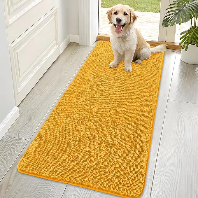OLANLY Dog Door Mat for Muddy Paws 70x35, Super Absorbent Chenille Mud Mat | by OLANLY