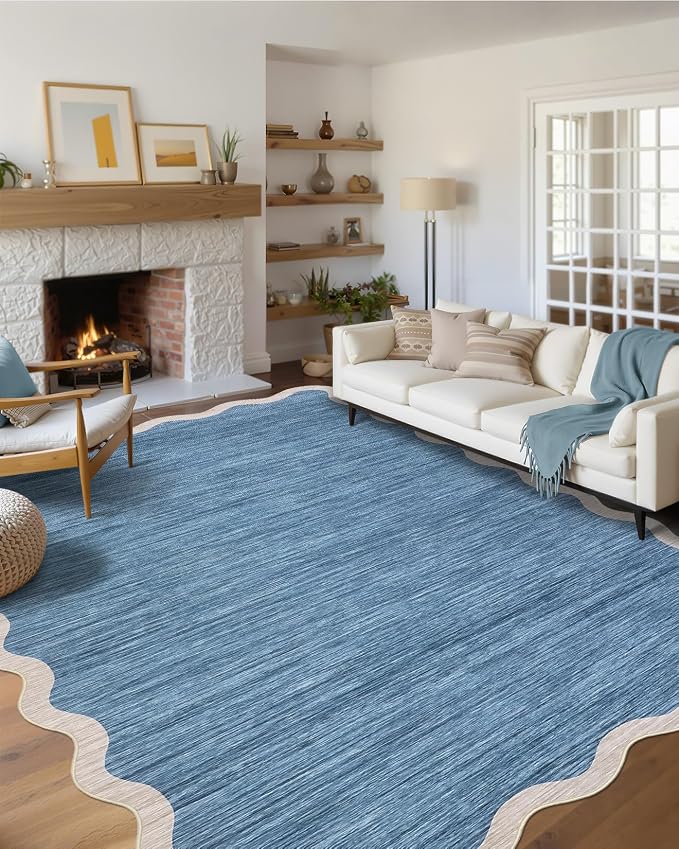 GarveeHome Scalloped Washable Area Rug 6 x 9 Rugs by GarveeHome