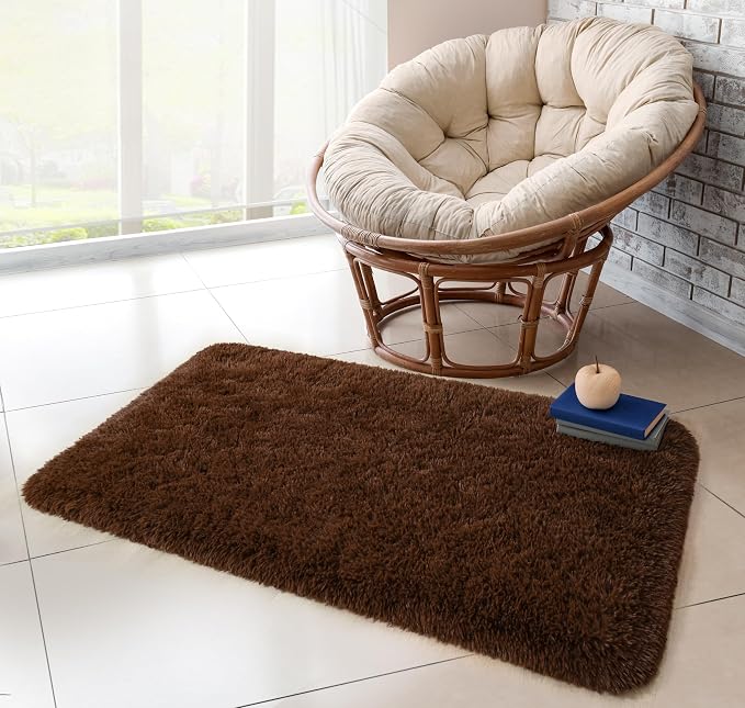 Chicrug Soft Runner Rug for Bedroom Living Room Plush Fluffy Rugs 2x4 | Shag - Image 7