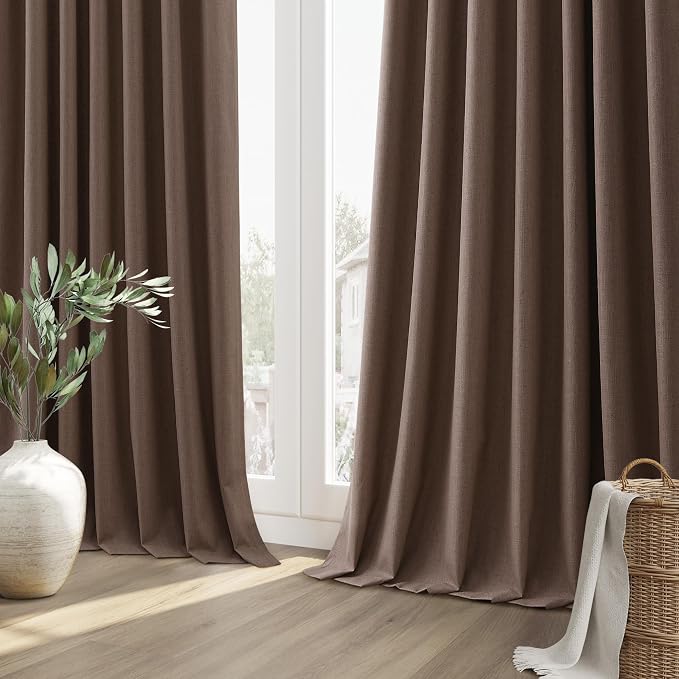 100% Blackout Curtains 108 Inch Length 2 Panels Set - Image 10