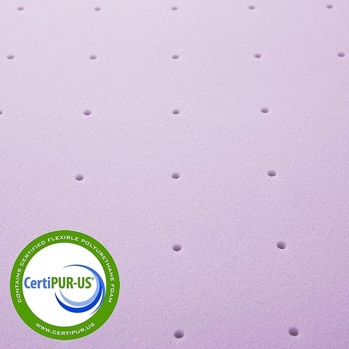 Best Price Mattress Topper Twin, 2" Memory Foam Mattress Topper with Lavender Certipur-US Certified Cooling, Twin Size