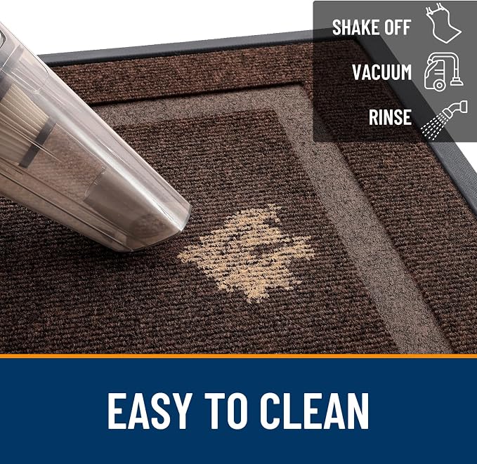 OLANLY Front Door Mat Outside 71x47, All-Season Heavy-Duty Rubber Doormat | - Image 6