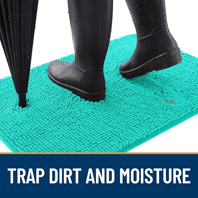 OLANLY Dog Door Mat for Muddy Paws 48x30, Super Absorbent Chenille Mud Mat | - Image 2