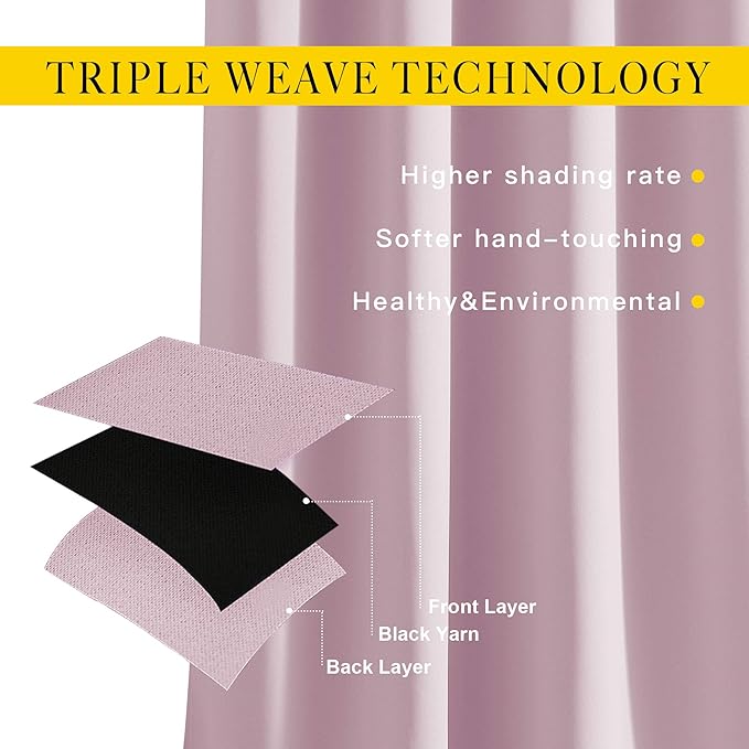 NICETOWN Bedroom Curtains Room Darkening Draperies - Image 5
