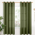 YoungsTex Olive Linen Curtains 72 Inch Length 2 Panels by YoungsTex
