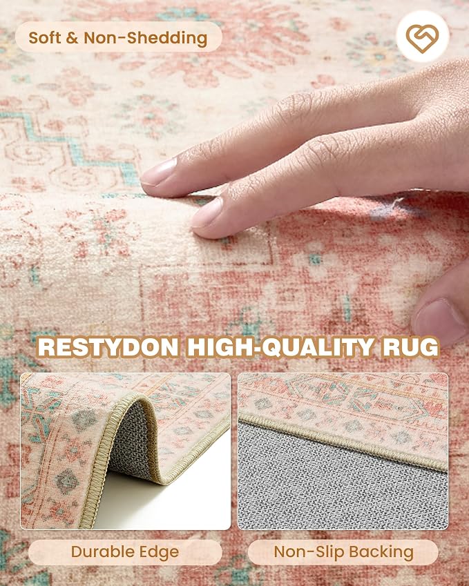 Runner Rug 2x8 Runners for Hallways Non Slip Washable Rugs, Low Pile Soft - Image 7