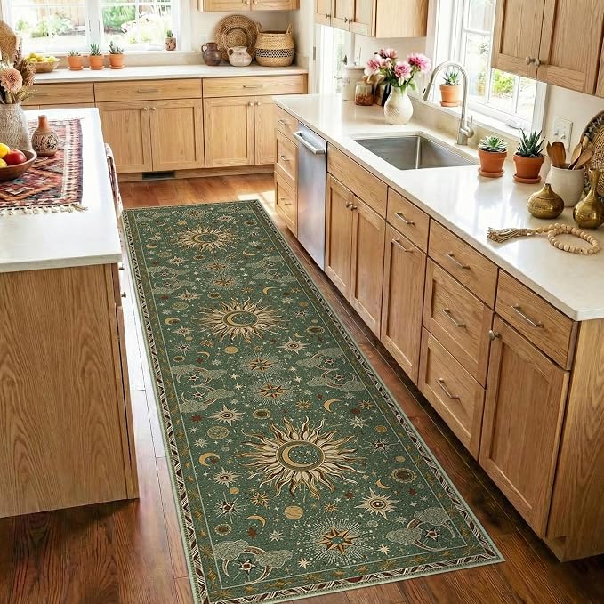 Vacuum-Friendly, 2x8 Washable Area Rug by meejou