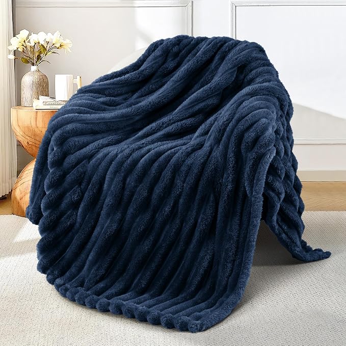 Exclusivo Mezcla Striped Fleece Throw Blanket by ExclusivoMezcla