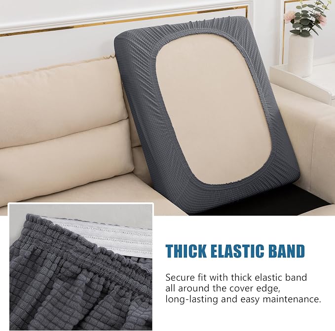 Water Repellent Sofa Cushion Slipcovers, Stretch Sofa Seat Cushion Cover - Image 4