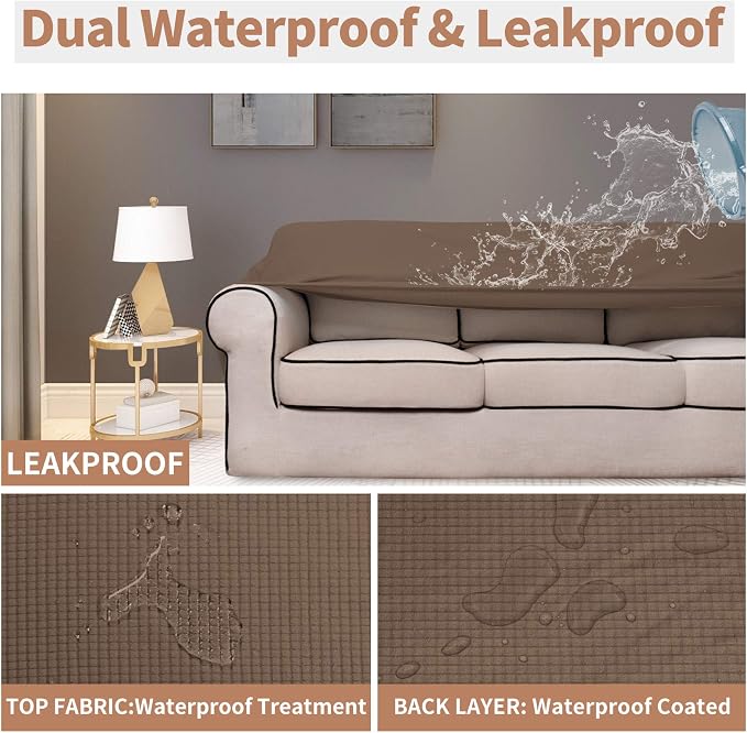 Easy-Going 100% Waterproof Couch Cover, 3 Cushion Oversized Sofa Cover | - Image 3