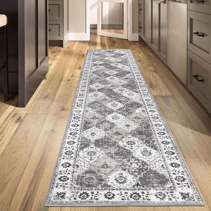 HEBE Hallway Runner Rug 2'x10', Washable Non Slip Kitchen Rug Runner | Soft - Image 7