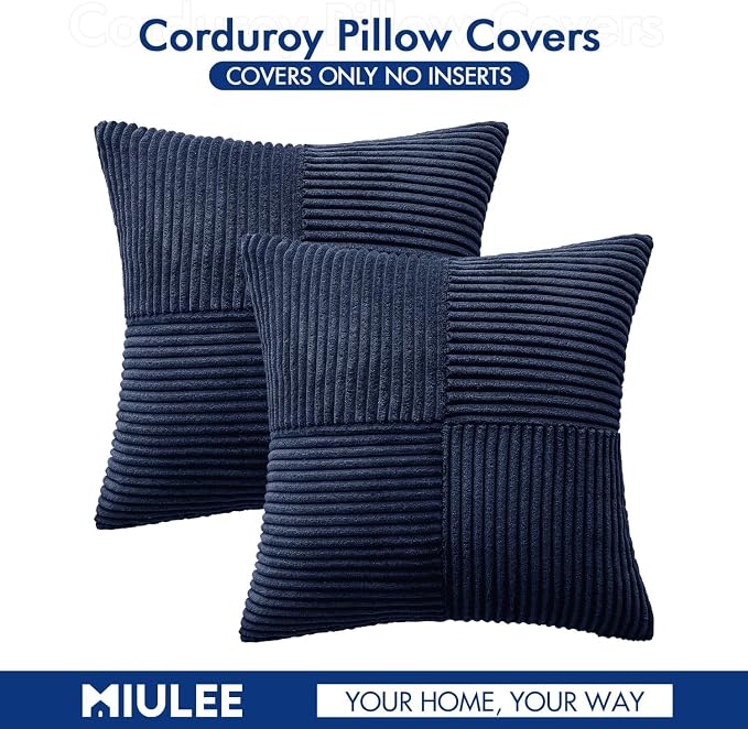MIULEE Navy Blue Decorative Throw Pillow Covers - Image 8