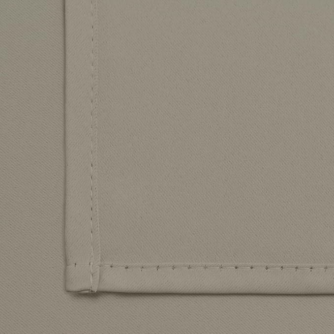 Yakamok Room Darkening Curtains 52x72 inch Length Taupe-Living Room | 2 panels - Image 5