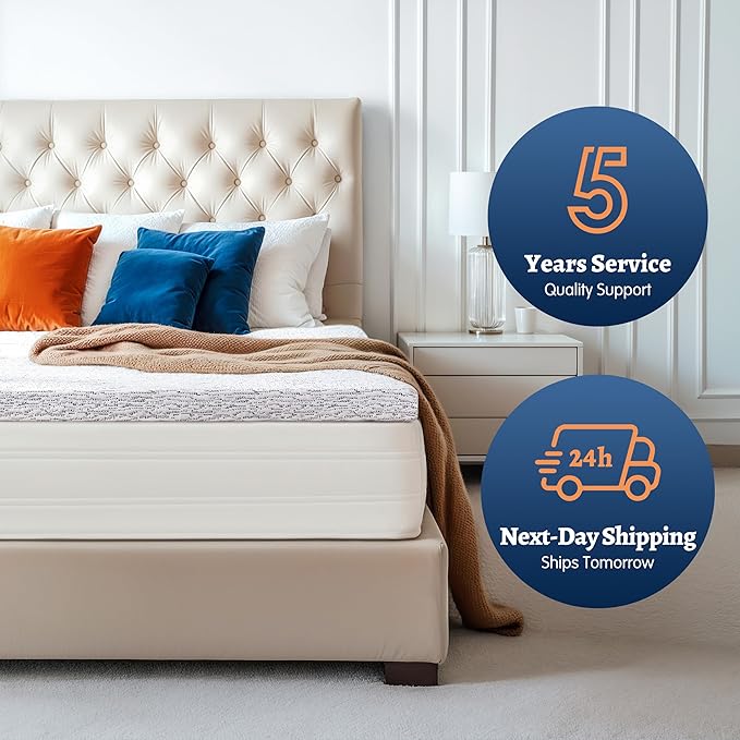 Subrtex Memory Foam Mattress Topper Queen, 4 Inch Mattress Topper for Pressure Relieving, Soft Breathable Bed Topper with Removable Washable Cover, CertiPUR-US Certified