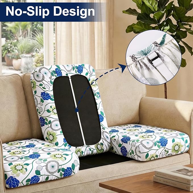 Smiry Waterproof Patio Cushion Covers, Stretch Outdoor Furniture Covers | Couch - Image 4