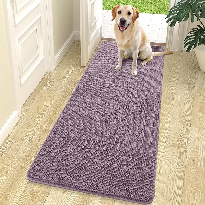 OLANLY Dog Door Mat for Muddy Paws 70x24, Super Absorbent Chenille Mud Mat | by OLANLY